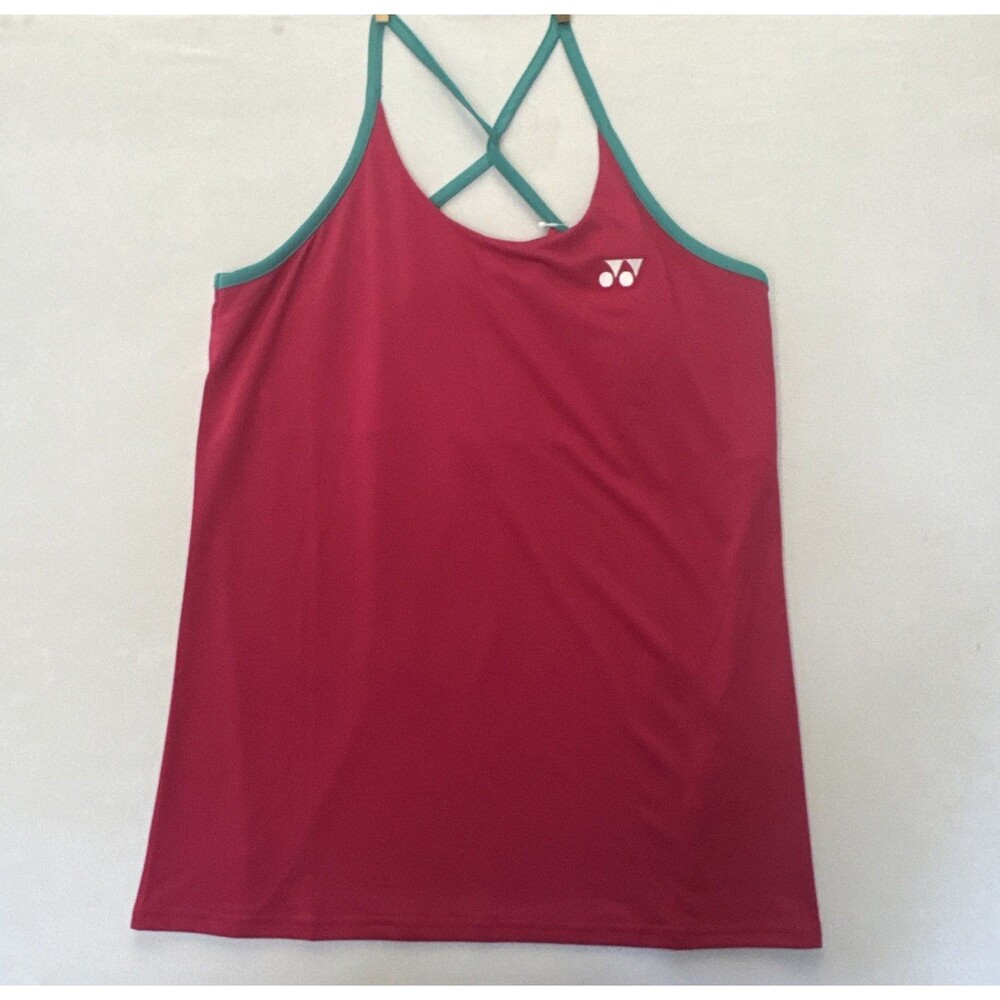 Yonex Women’s Tank Top Large Dark Pink Racerback Tennis Athletic Wear